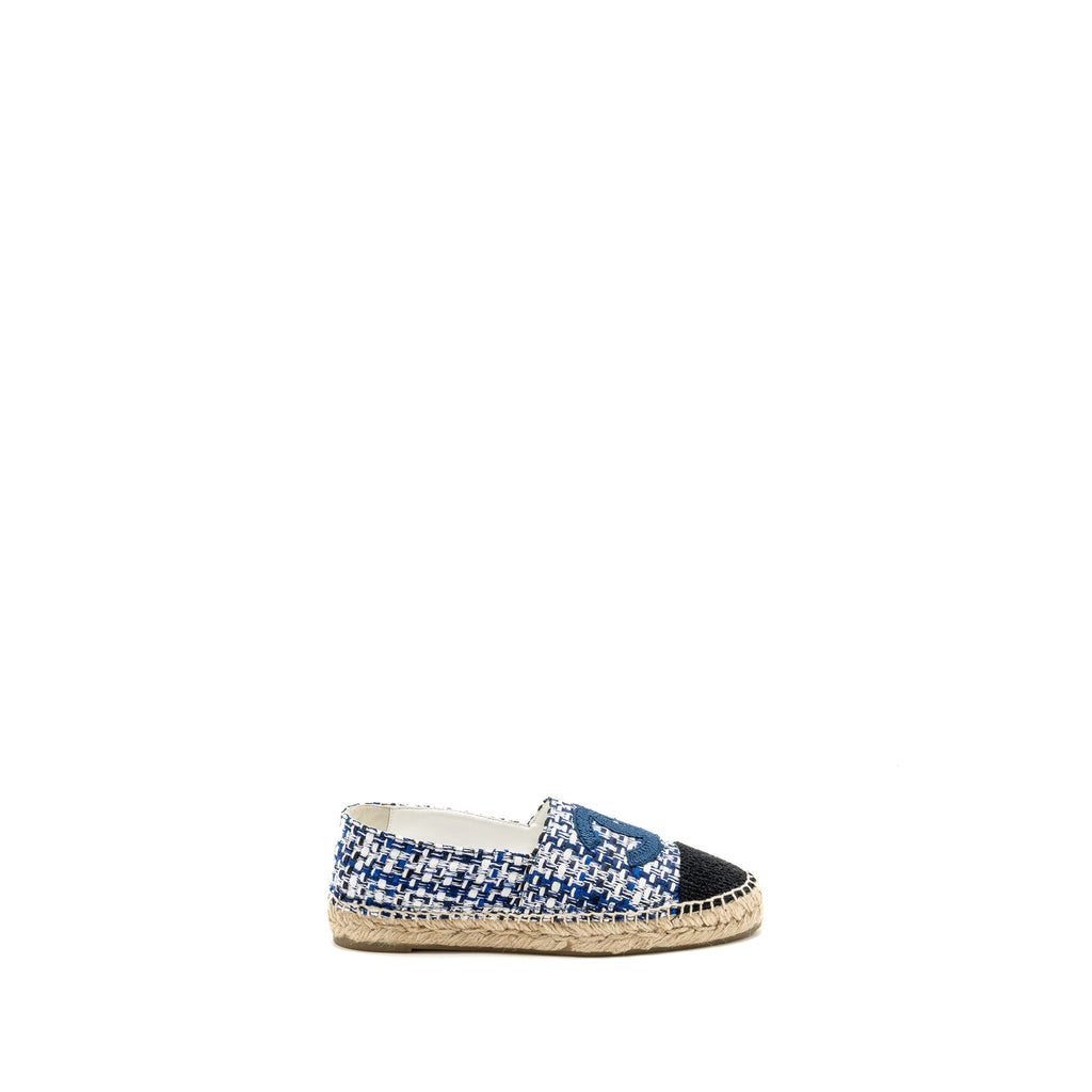 CHANEL ESPADRILLES TWEED/COTTON BLUE/MULTICOLOUR