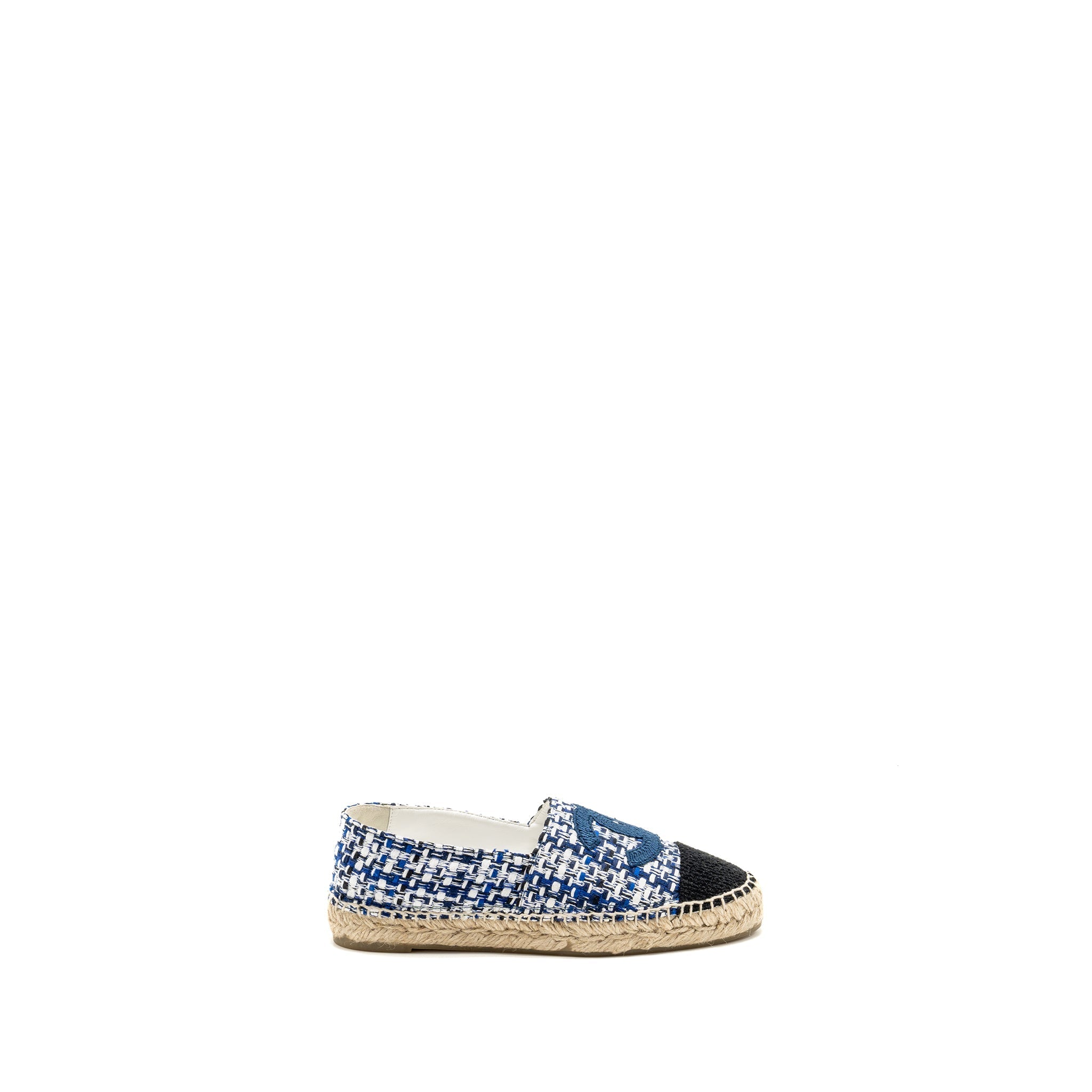 CHANEL ESPADRILLES TWEED/COTTON BLUE/MULTICOLOUR