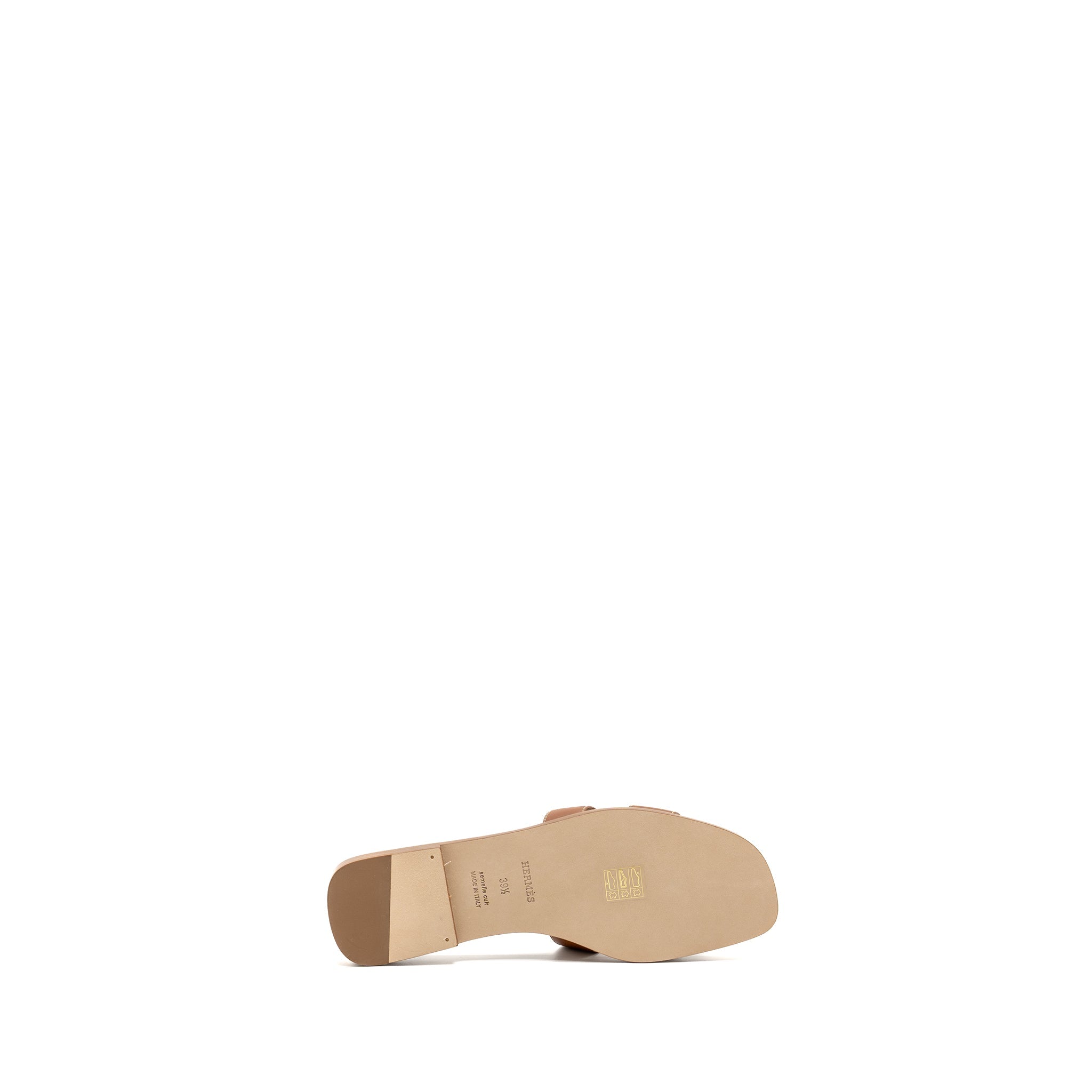 HERMES ORAN SANDALS CALFSKIN GOLD
