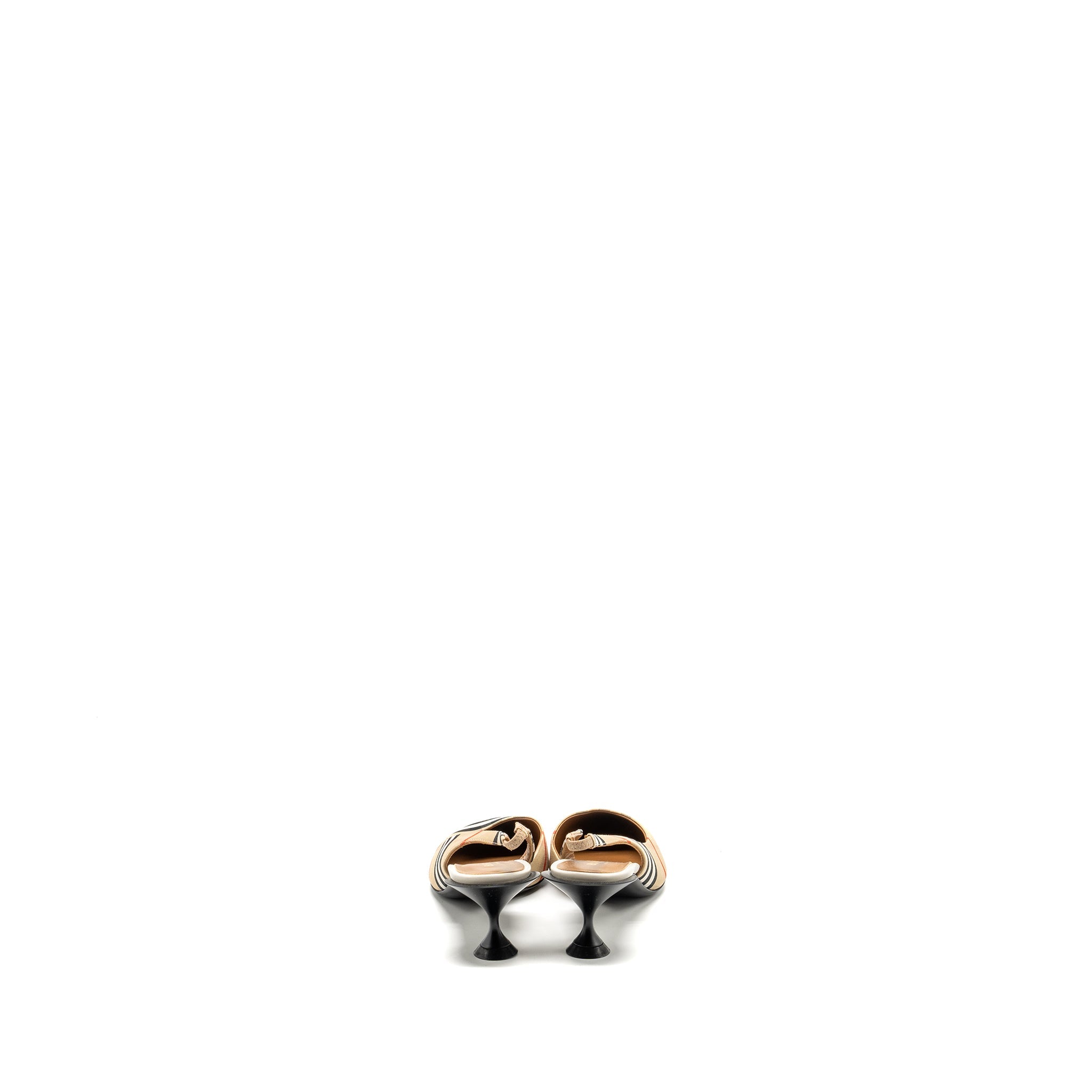 BURBERRY SLINGBACK PUMPS BROWN / MULTICOLOUR