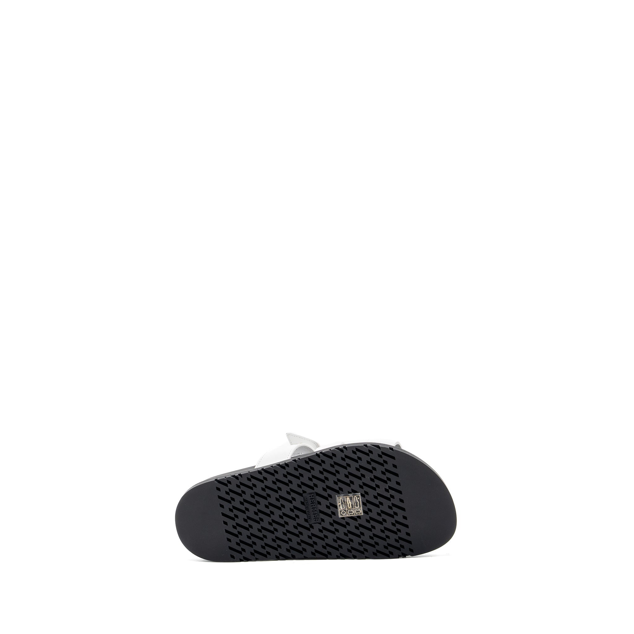 HERMES CHYPRE SANDAL CALFSKIN BLANC