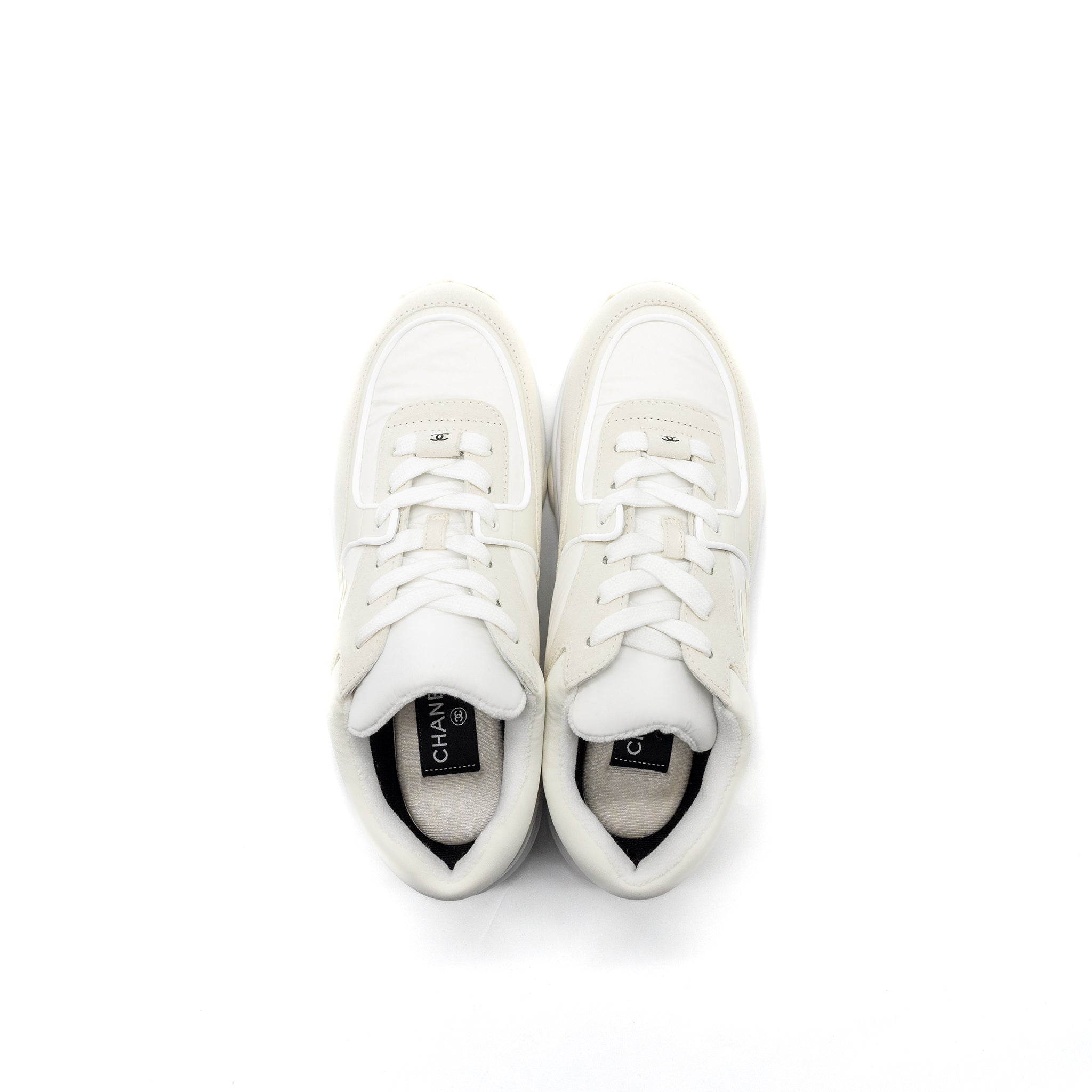 CHANEL CC LOGO TRAINER WHITE