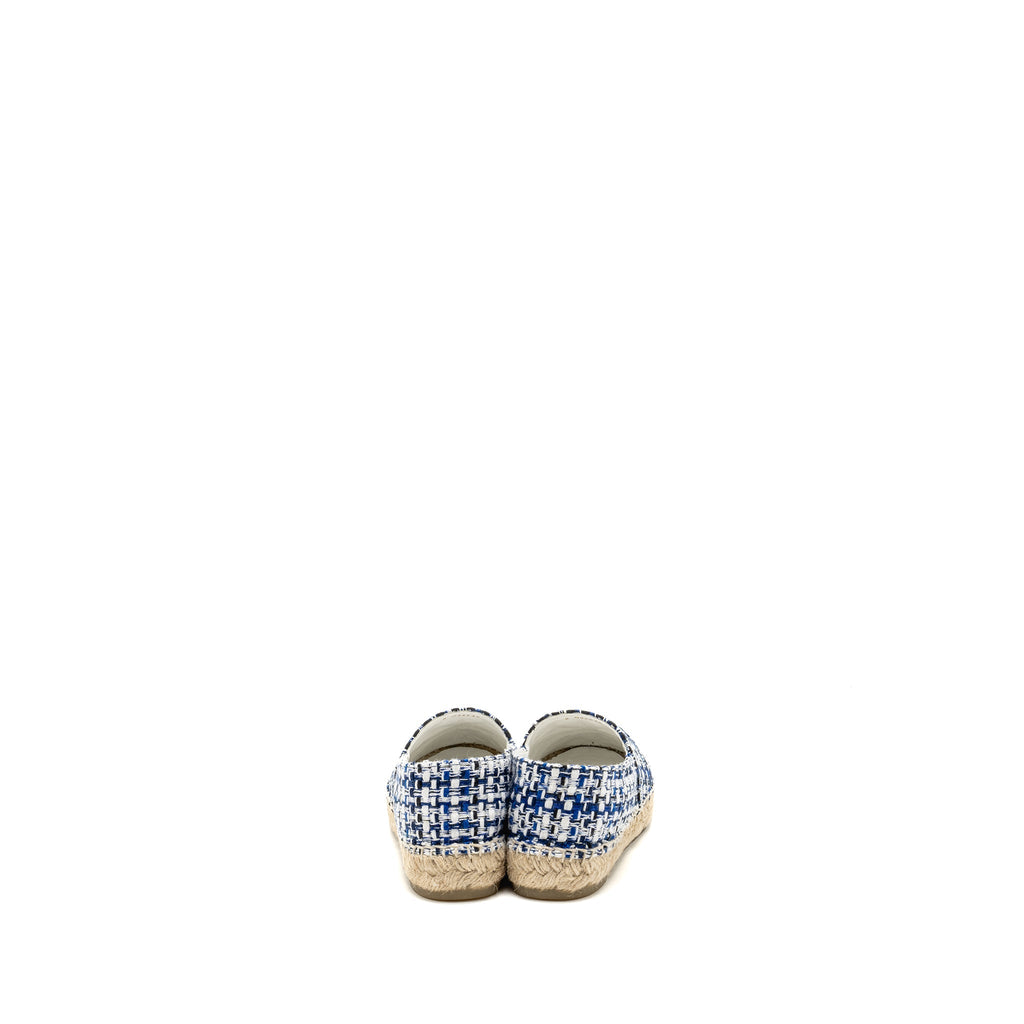 CHANEL ESPADRILLES TWEED/COTTON BLUE/MULTICOLOUR