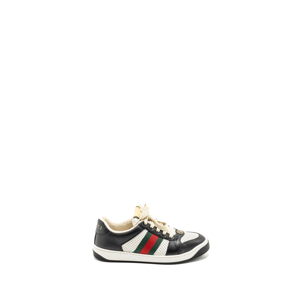 GUCCI SCREENER TRAINER SNEAKER BLACK/WHITE MULTICOLOUR