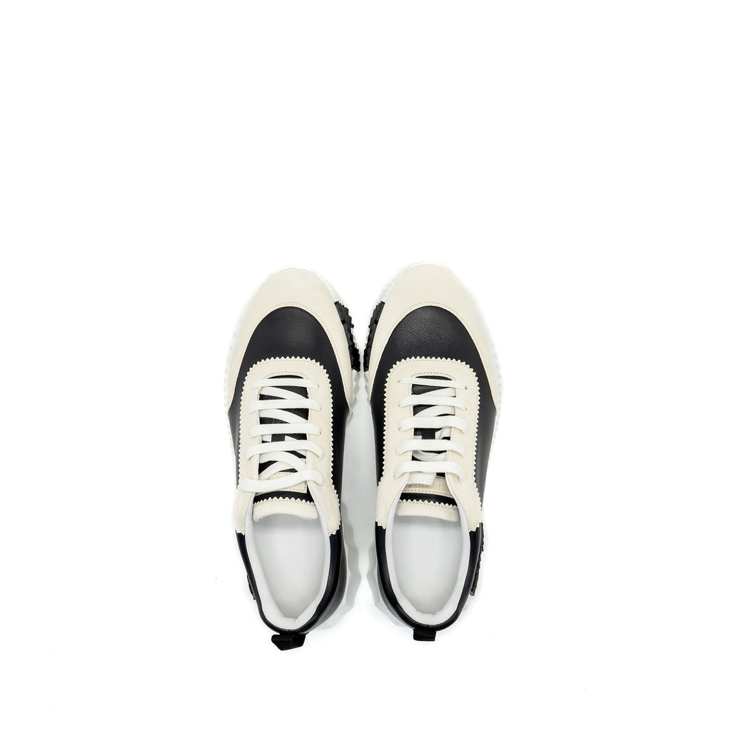 HERMES MEN’S BOUNCING SNEAKERS LEATHER BLACK/ WHITE MULTICOLOUR
