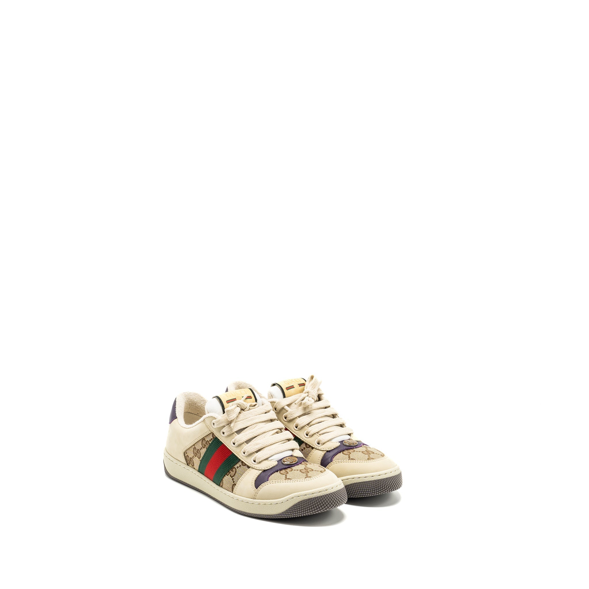 GUCCI SCREENER LEATHER TRAINER MULTICOLOUR