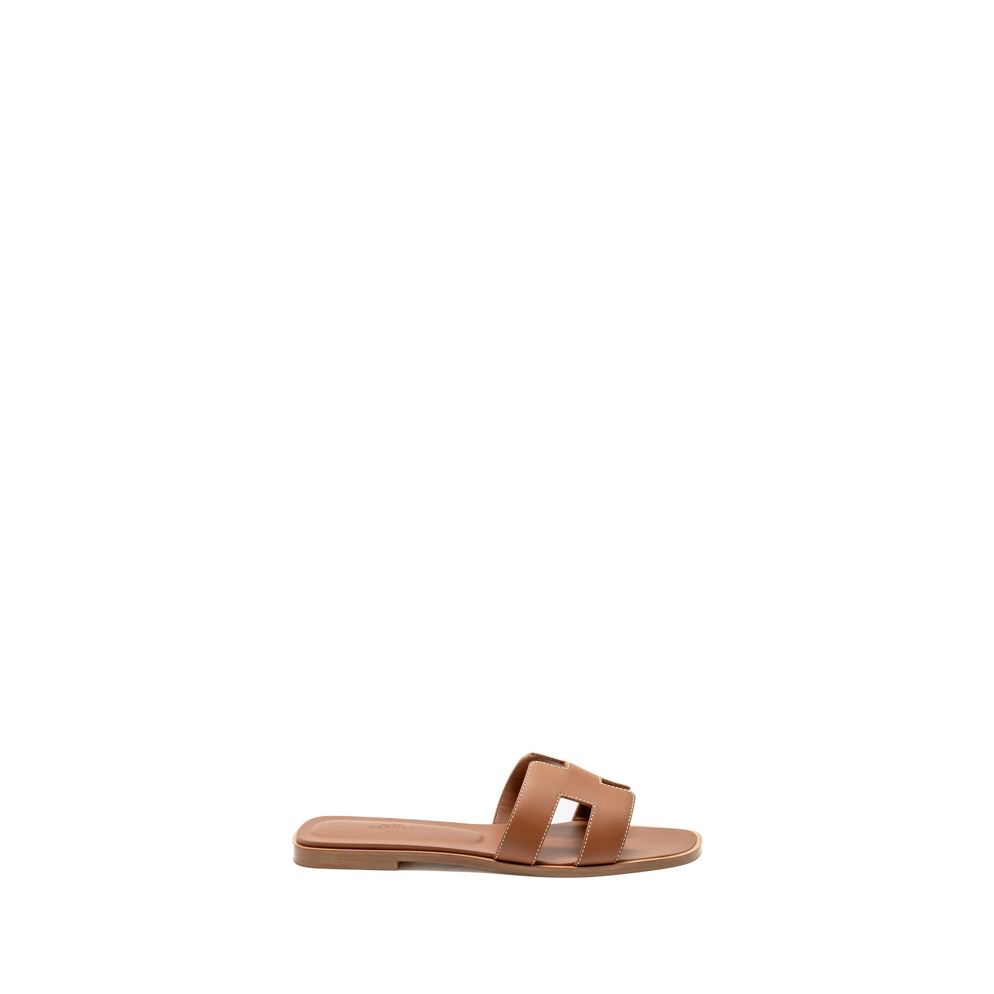 HERMES ORAN SANDALS CALFSKIN GOLD