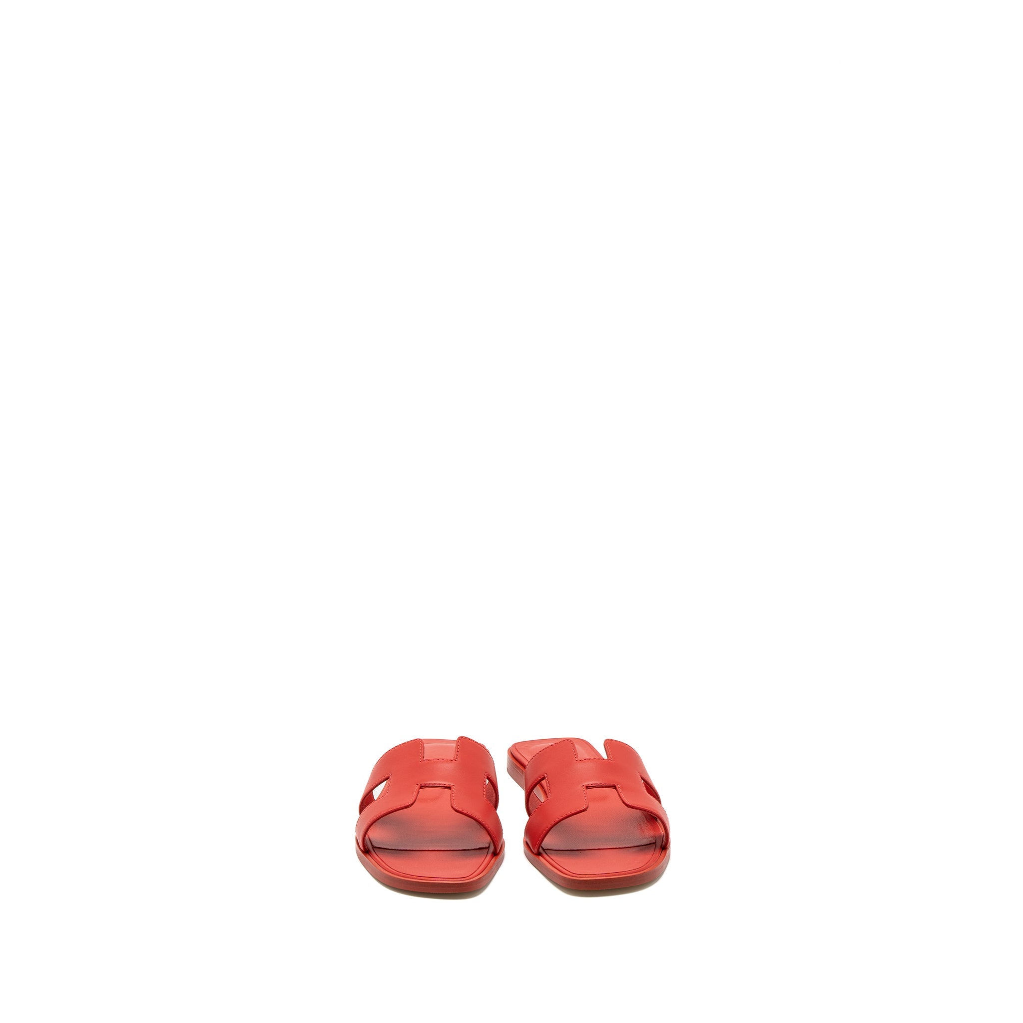 HERMES ORAN SANDALS BOX RED