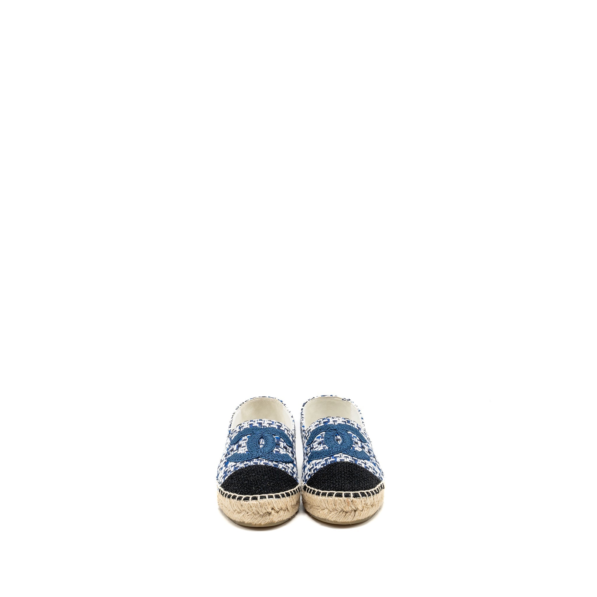 CHANEL ESPADRILLES TWEED/COTTON BLUE/MULTICOLOUR