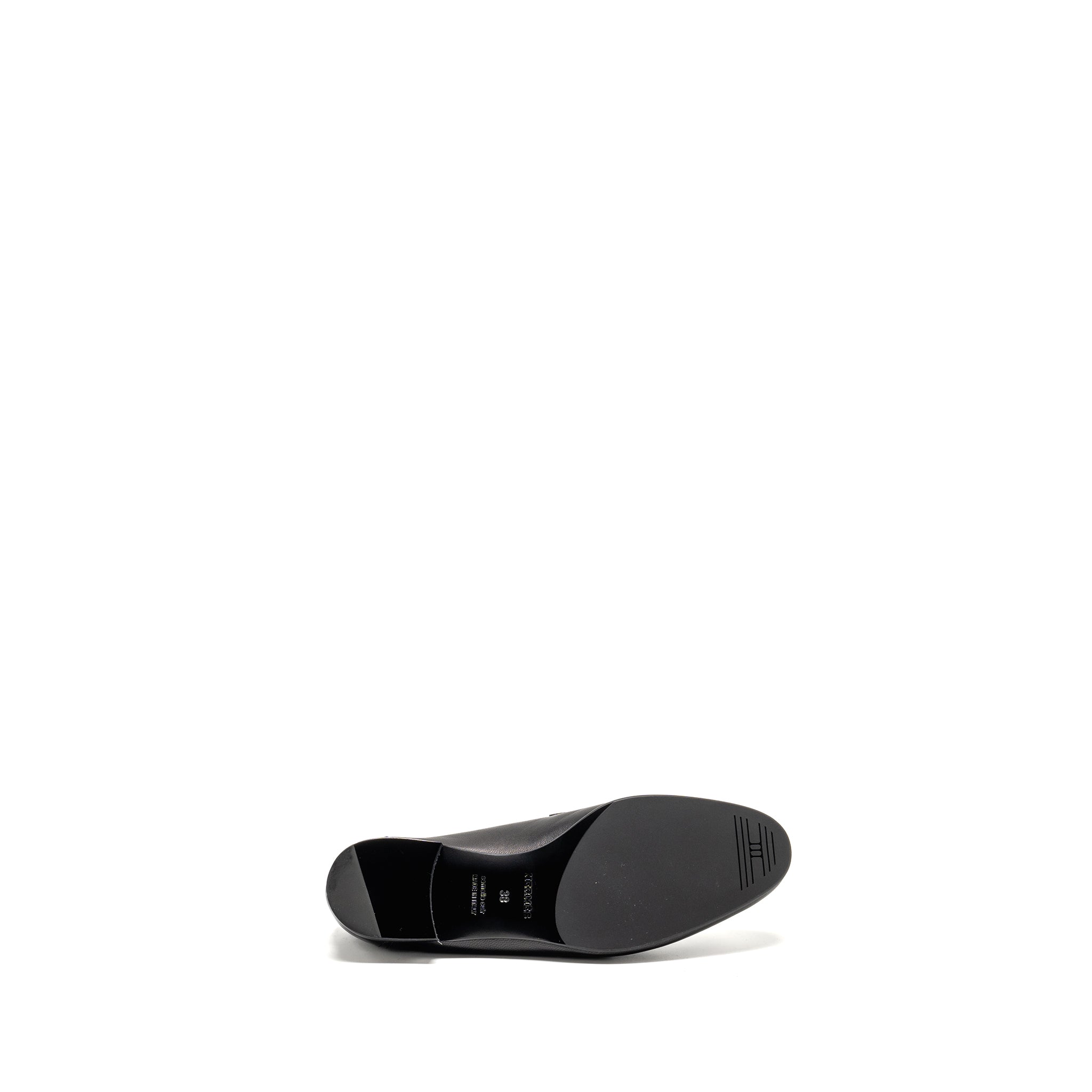 HERMES MOCASSIN PARIS LOAFER CHEVRE BLACK SHW