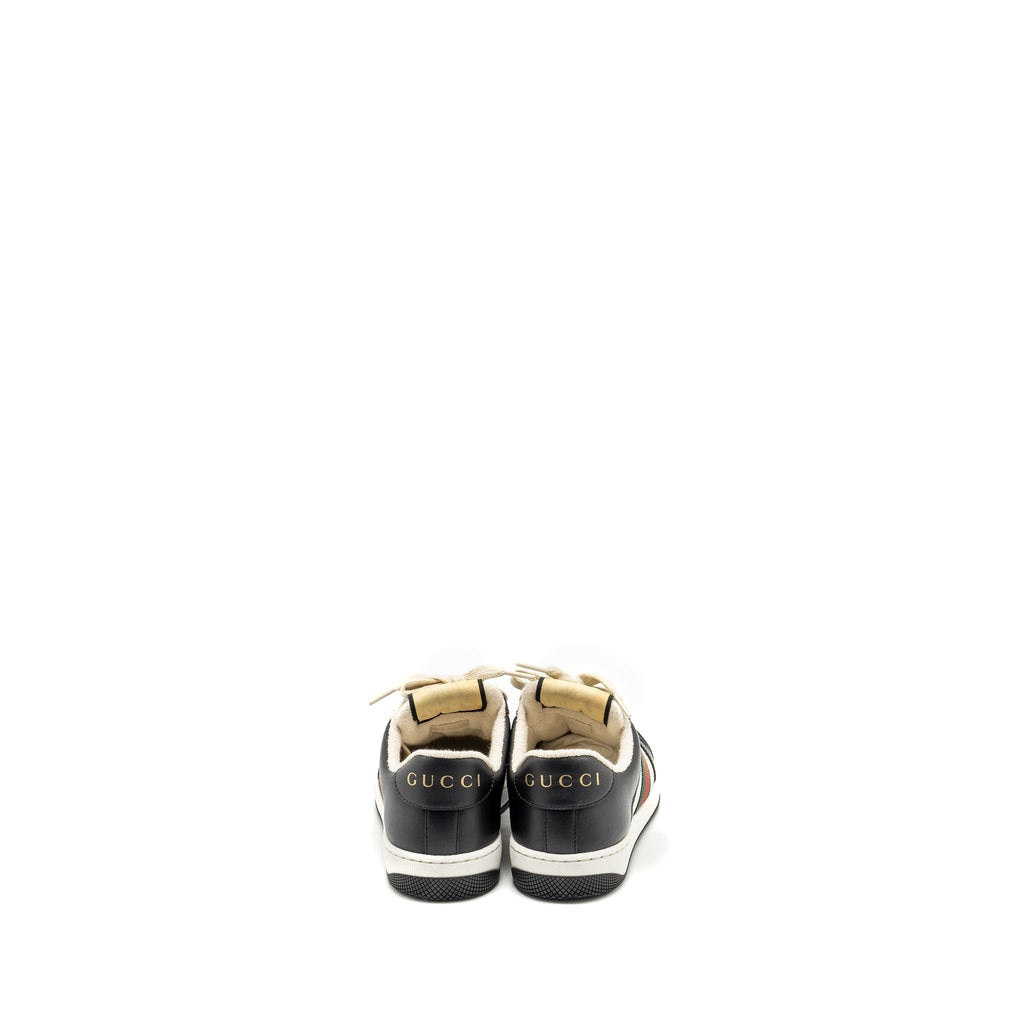 GUCCI SCREENER TRAINER SNEAKER BLACK/WHITE MULTICOLOUR