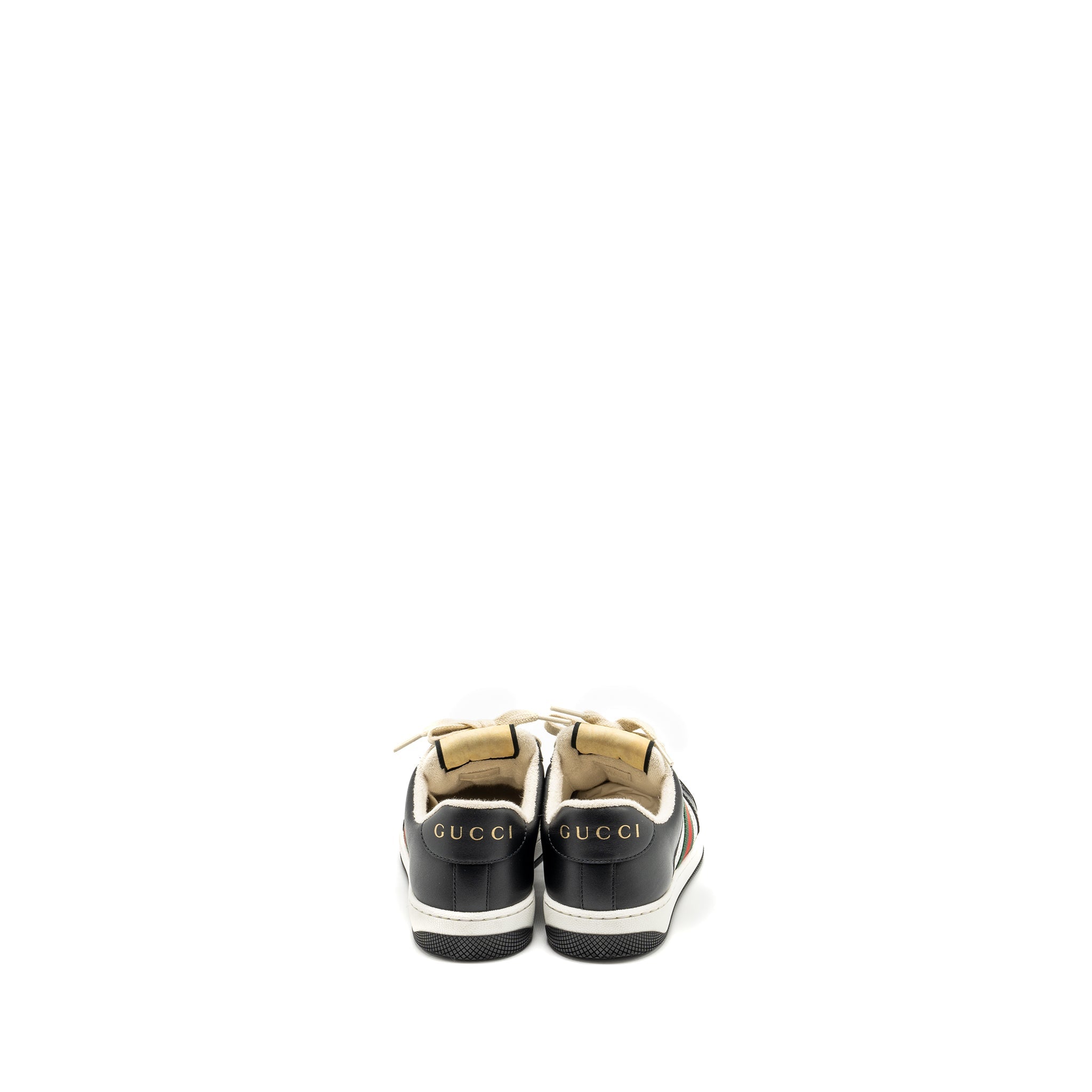 GUCCI SCREENER TRAINER SNEAKER BLACK/WHITE MULTICOLOUR