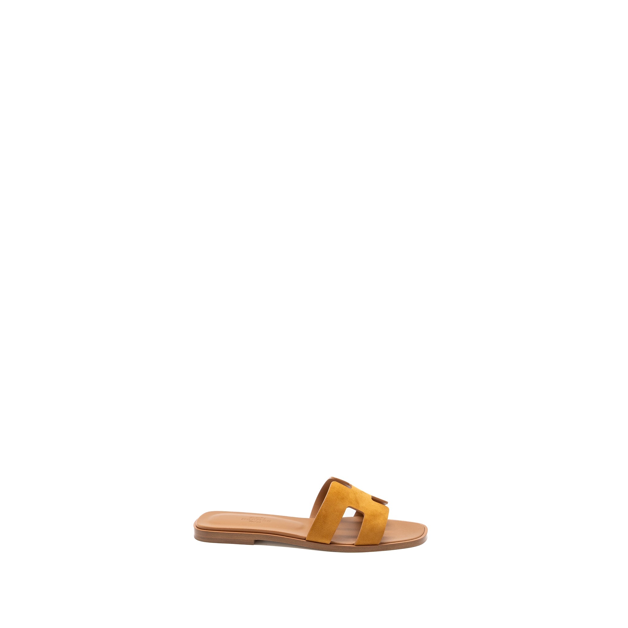 HERMES ORAN SANDALS CHÈVRE VELOURS NATURAL