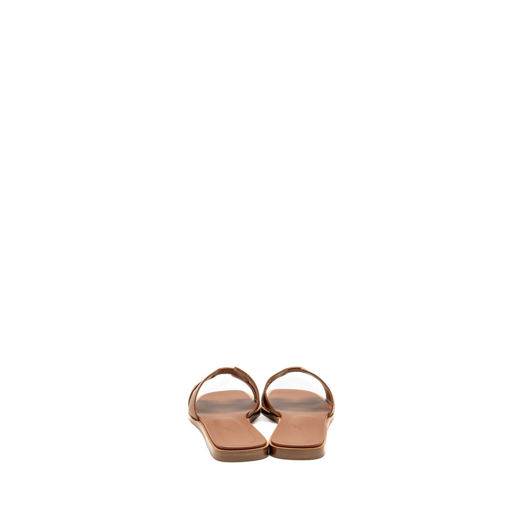 HERMES ORAN SANDALS CALFSKIN GOLD