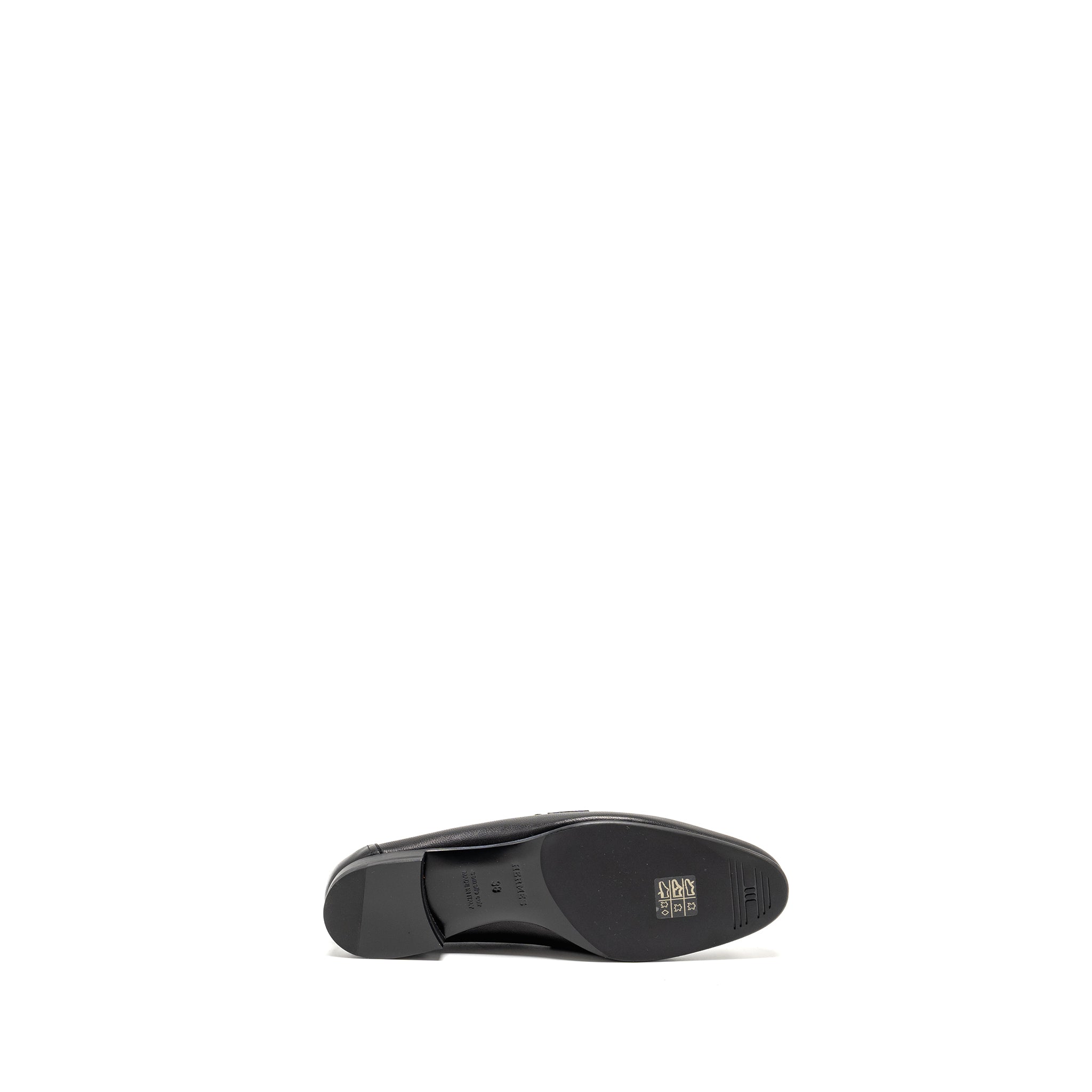 HERMES MOCASSIN PARIS LOAFER CHEVRE BLACK SHW