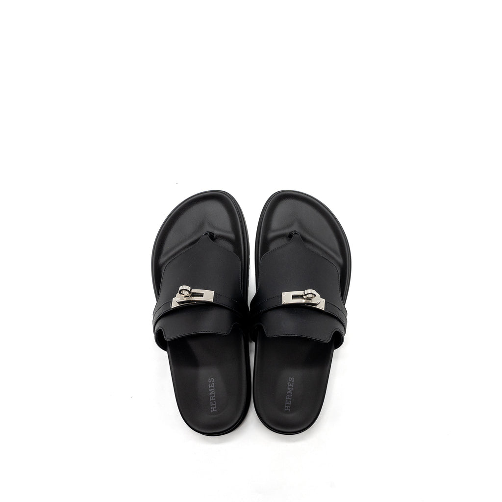 HERMES EMPIRE SANDALS CALFSKIN BLACK SHW