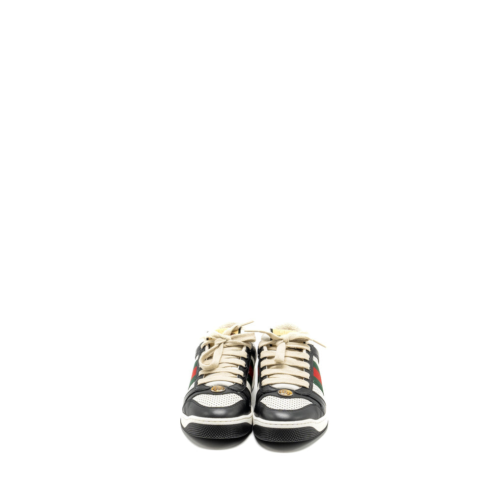 GUCCI SCREENER TRAINER SNEAKER BLACK/WHITE MULTICOLOUR