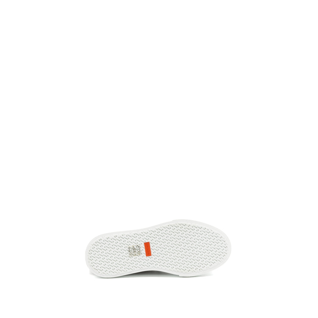 HERMES GET SNEAKER CALFSKIN / CANVAS PRUNOIR / BLANC