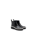 CHANEL RUBBER ANKLE BOOTS BLACK/ WHITE