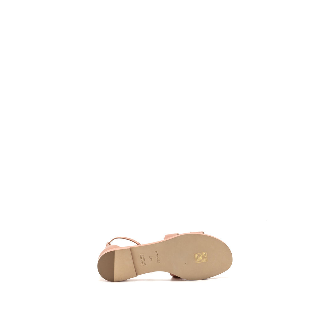 HERMES SANTORINI SANDAL EPSOM ROSE AUBE SHW