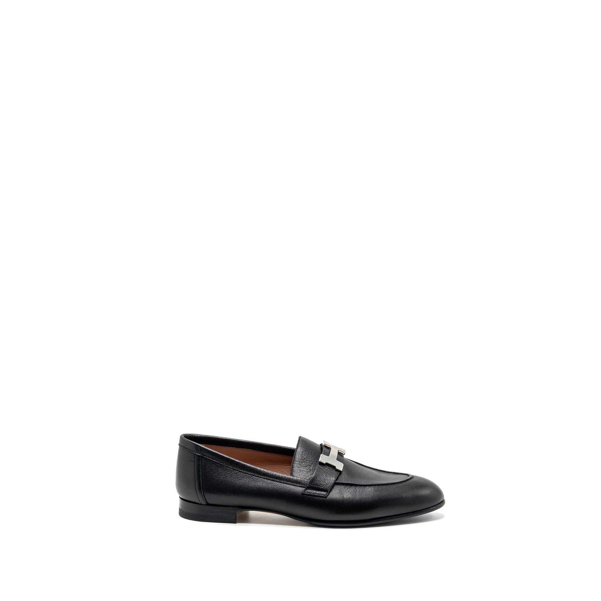 HERMES PARIS LOAFER GOATSKIN BLACK SHW