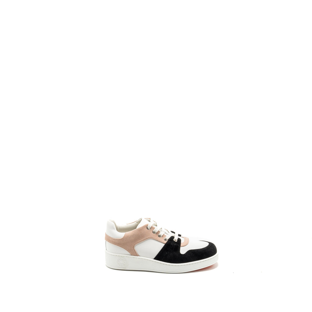 HERMES FREESTYLE SNEAKERS SUEDE / CALFSKIN BLACK / WHITE/ PINK