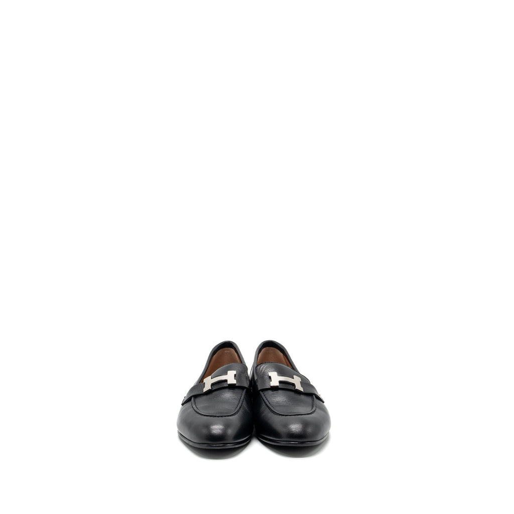 HERMES PARIS LOAFER GOATSKIN BLACK SHW