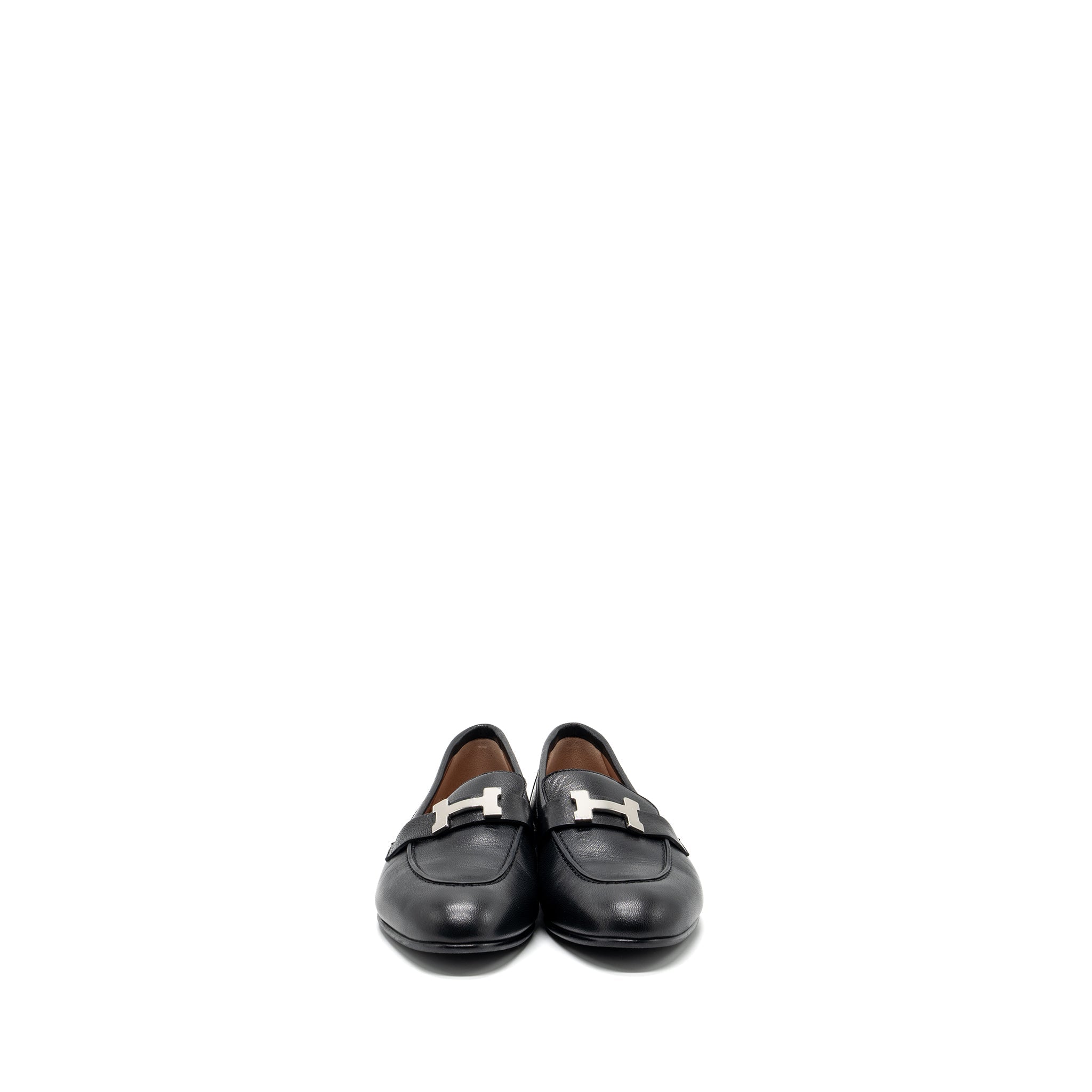 HERMES PARIS LOAFER GOATSKIN BLACK SHW
