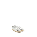 CHANEL ESPADRILLE METALLIC SILVER