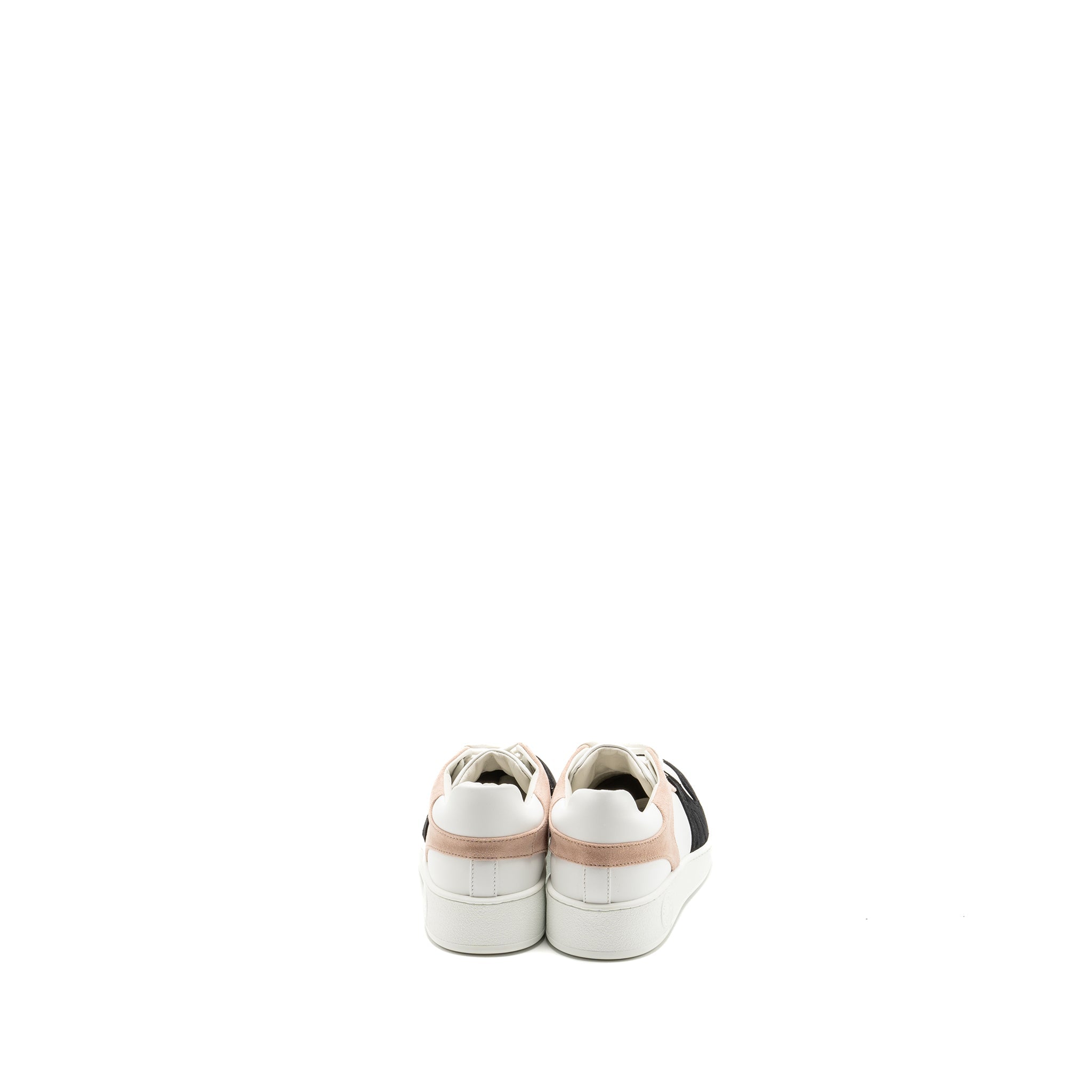 HERMES FREESTYLE SNEAKERS SUEDE / CALFSKIN BLACK / WHITE/ PINK