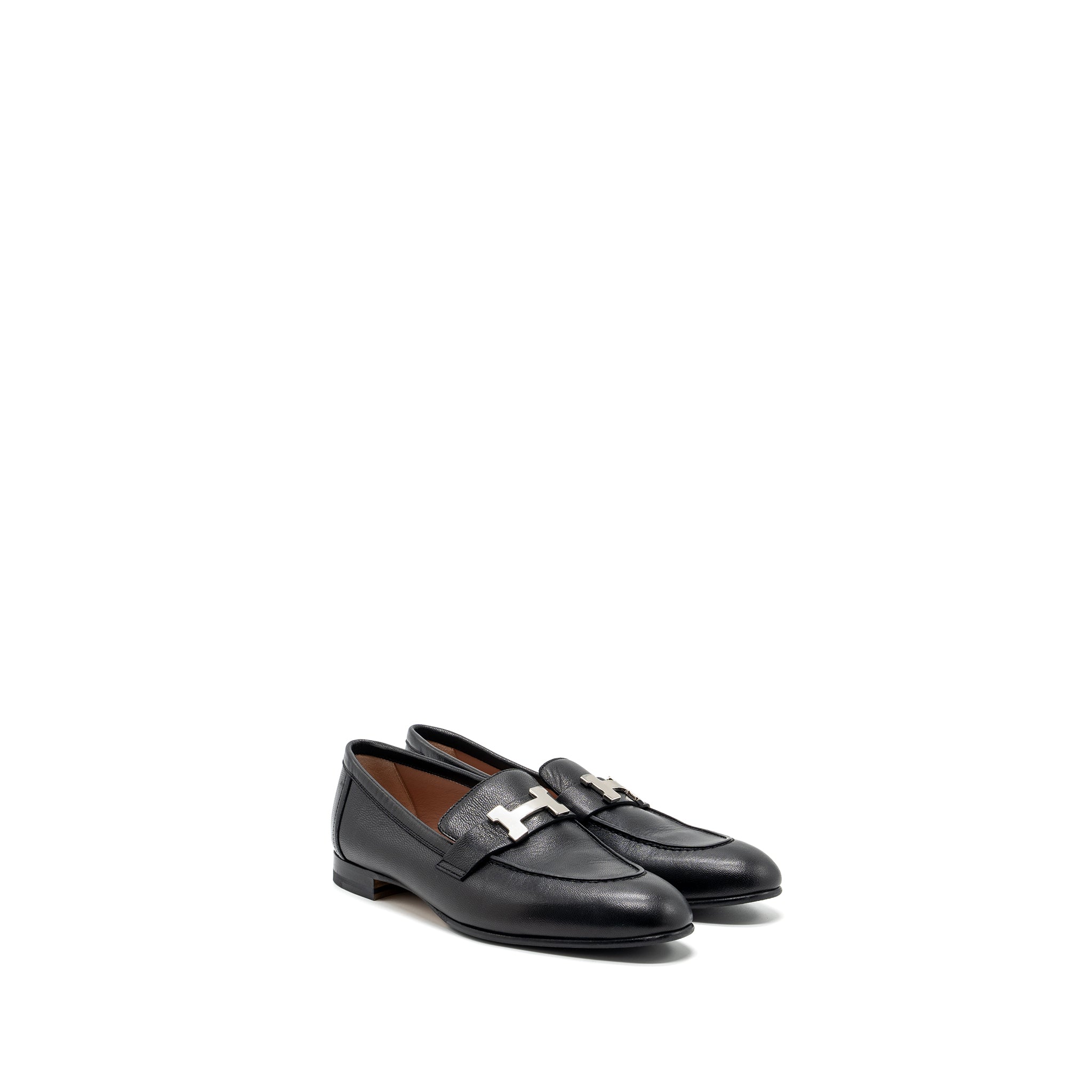 HERMES PARIS LOAFER GOATSKIN BLACK SHW