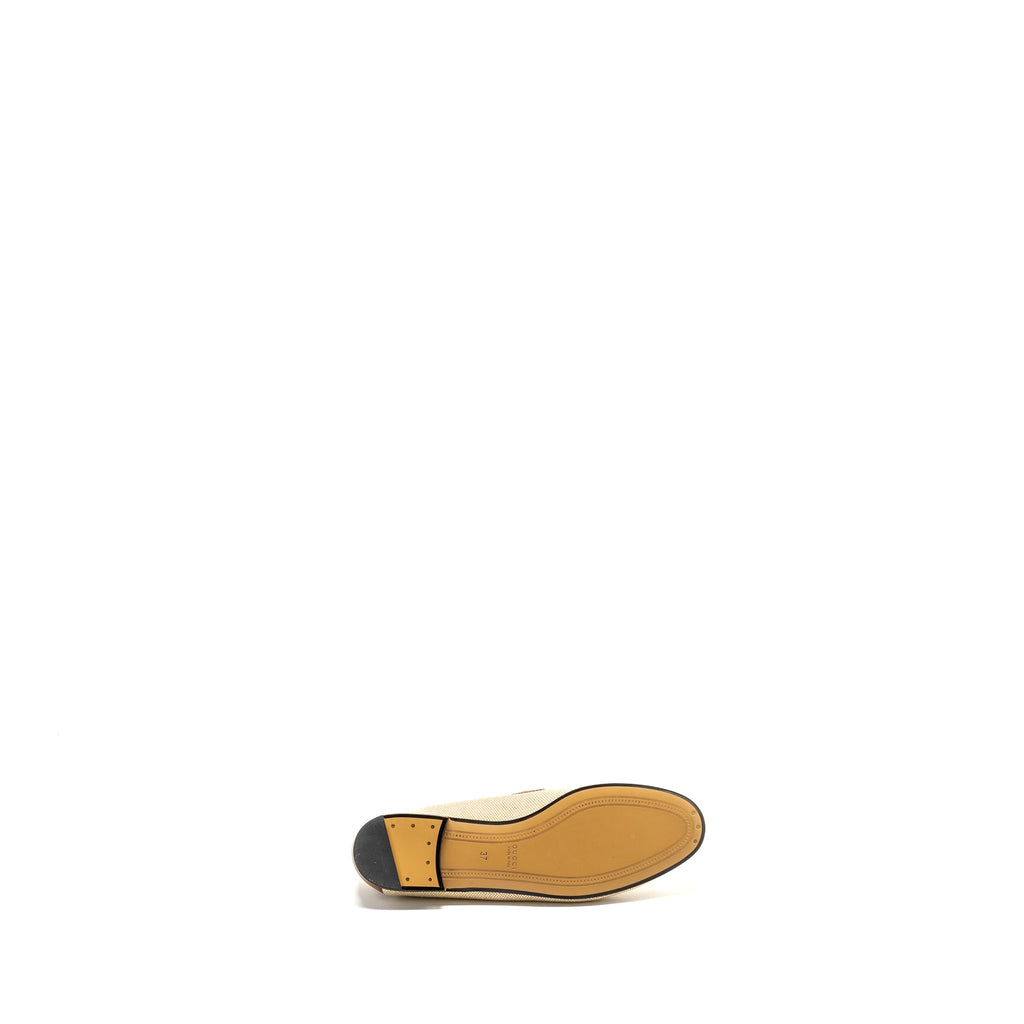 GUCCI HORSEBIT BRIXTON LOAFER CANVAS /LEATHER BEIGE/ BROWN