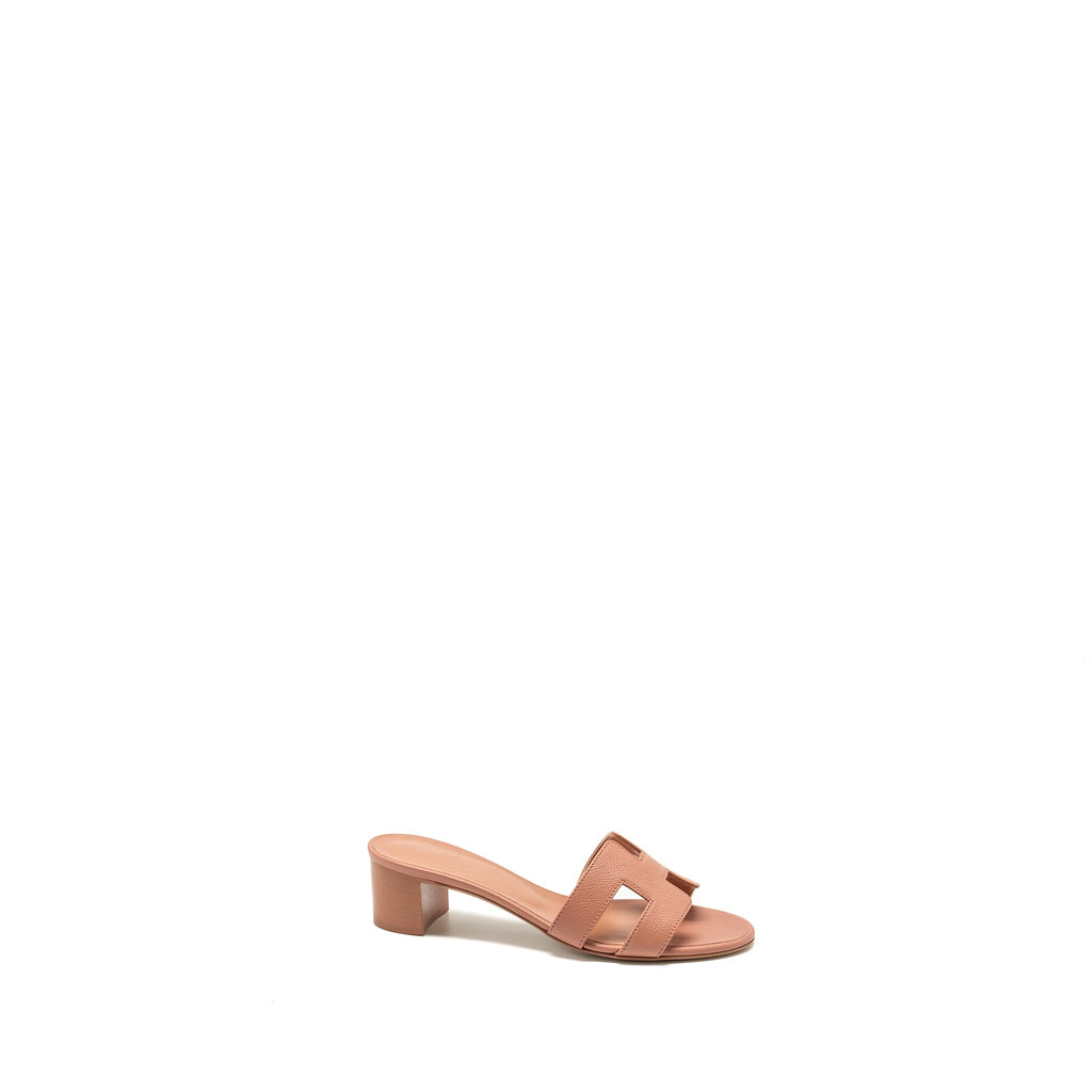 HERMES OASIS SANDALS EPSOM ROSE AUBE