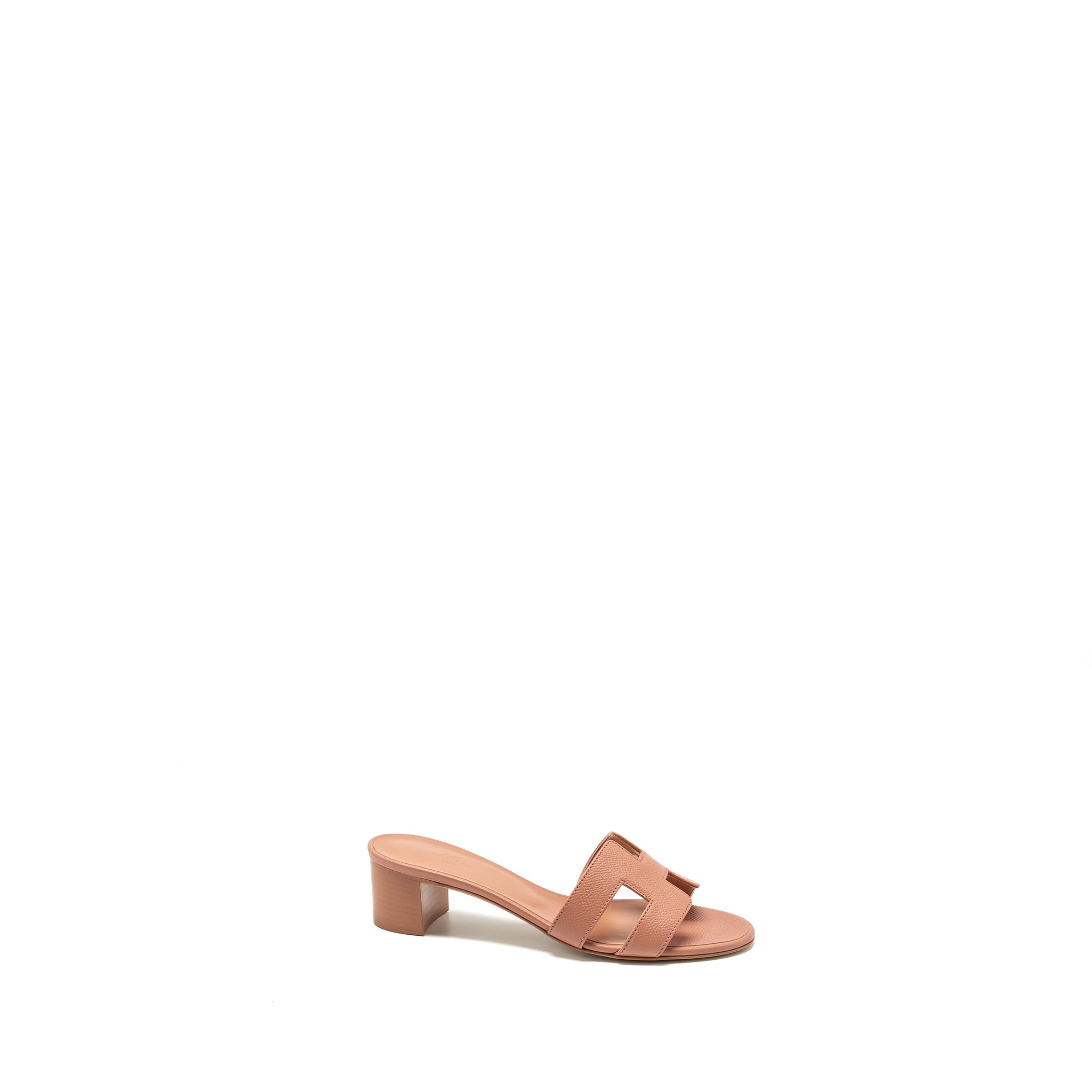HERMES OASIS SANDALS EPSOM ROSE AUBE