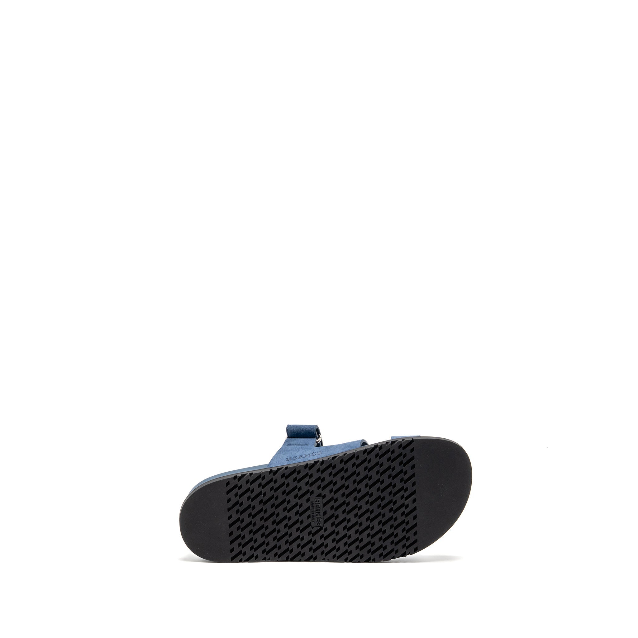 HERMES FEMME CHYPRE SANDALS CHEVRE VELOURS BLEU TURQUIN