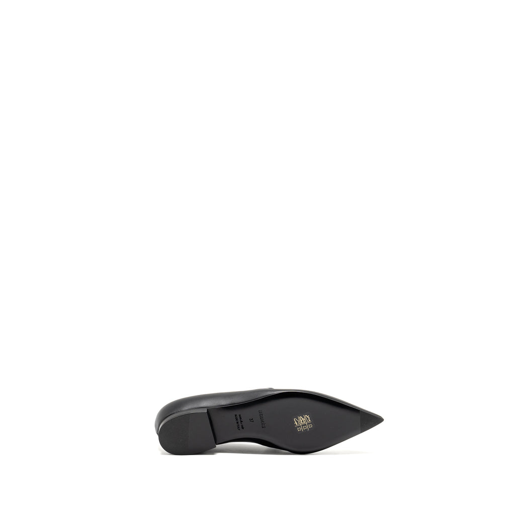 HERMES KELLY BALLET FLAT CALFSKIN BLACK SHW