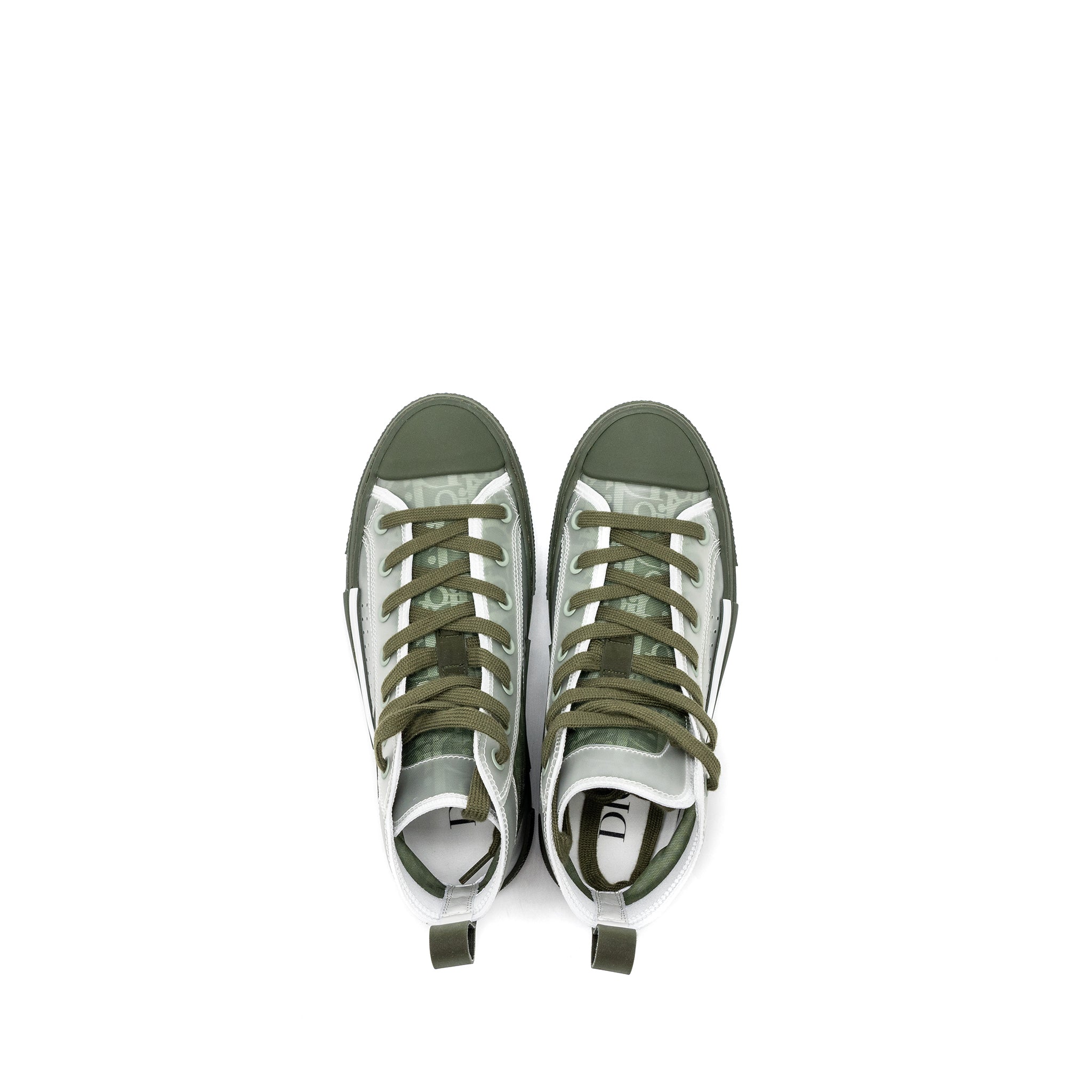 DIOR B23 OBLIQUE HIGH-TOP SNEAKER OLIVE/OBLIQUE