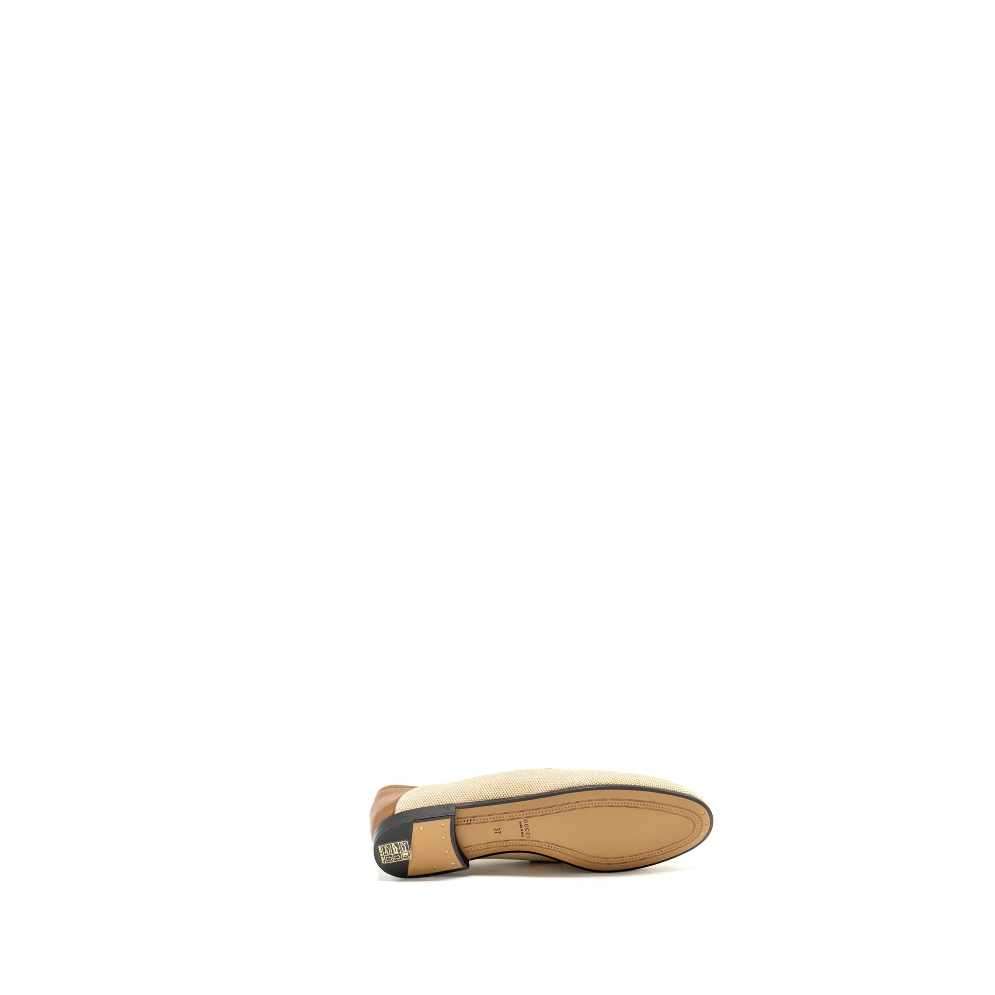 GUCCI HORSEBIT BRIXTON LOAFER CANVAS /LEATHER BEIGE/ BROWN