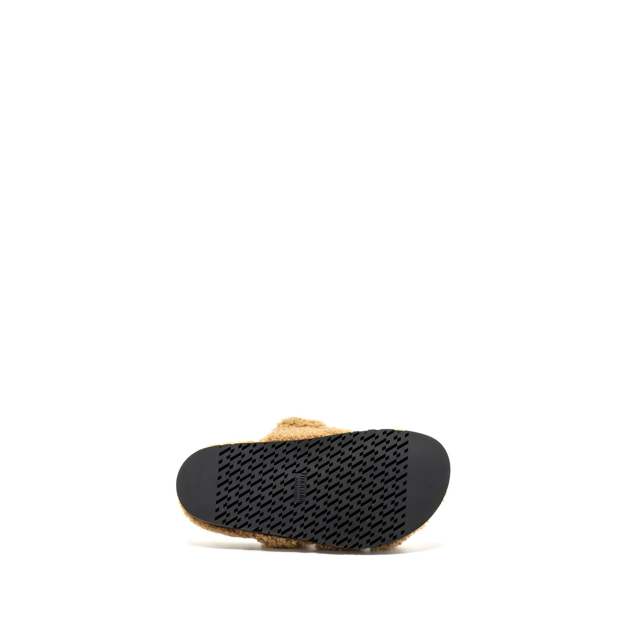 HERMES CHYPRE SANDALS PEAU LANIEE MER BEIGE ARGYLE