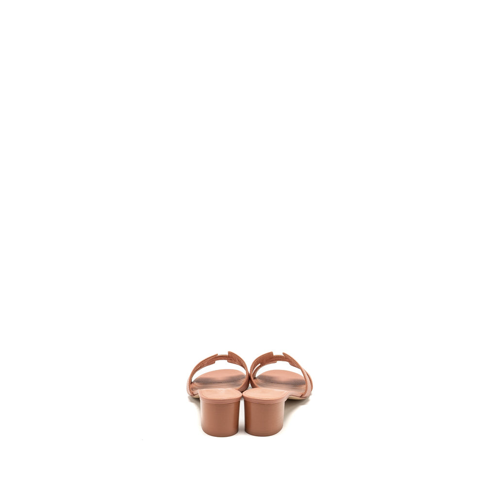 HERMES OASIS SANDALS EPSOM ROSE AUBE