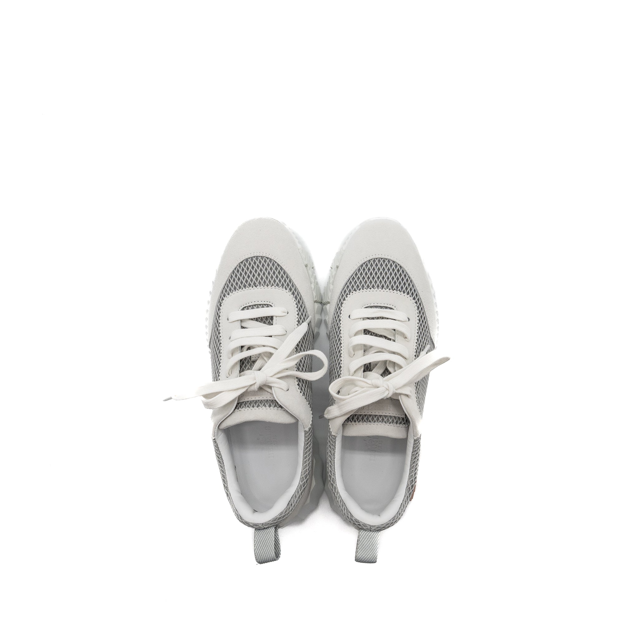 HERMES FEMME BOUNCING SNEAKER GRIS LULEA/ BLANC