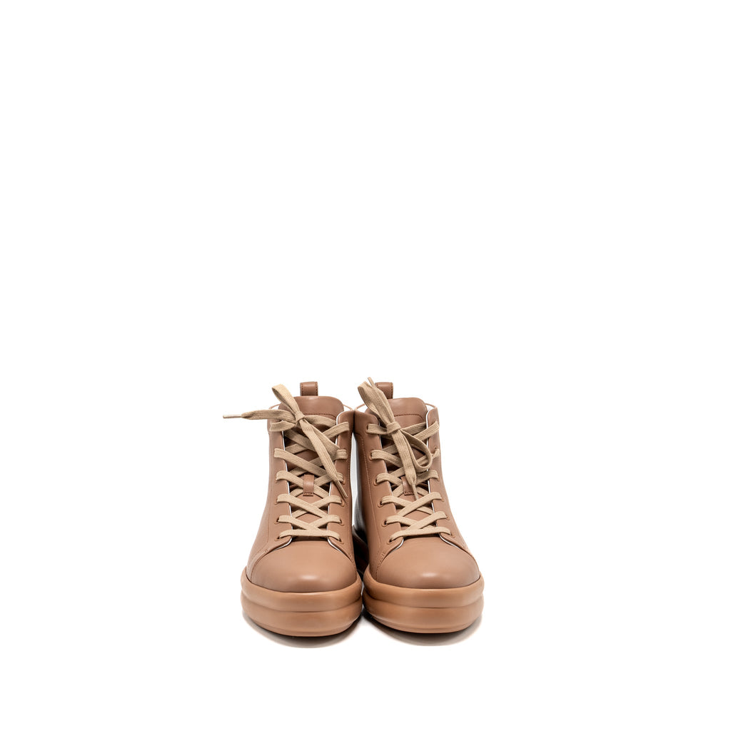 HERMES FEMME HAPPINESS SNEAKER LEATHER ROSE PERLE