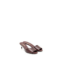 CHANEL MULE/SANDALS WITH PEARL HEELS LAMBSKIN BURGUNDY