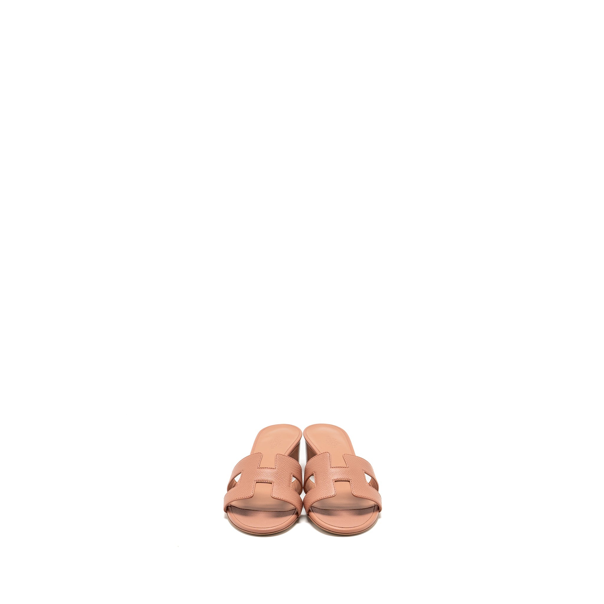 HERMES OASIS SANDALS EPSOM ROSE AUBE