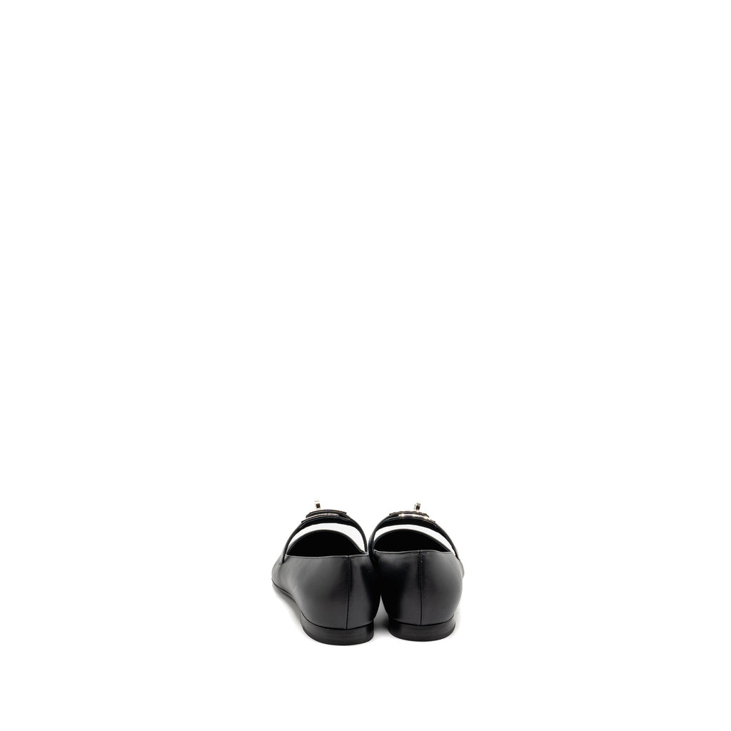 HERMES KELLY BALLET FLAT CALFSKIN BLACK SHW