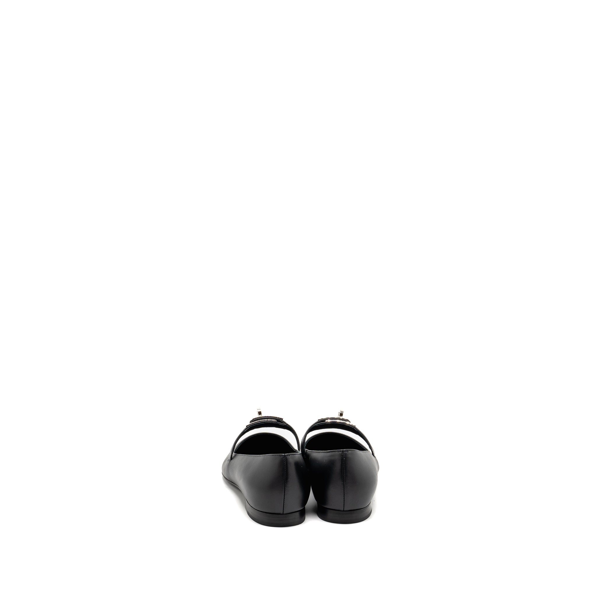HERMES KELLY BALLET FLAT CALFSKIN BLACK SHW