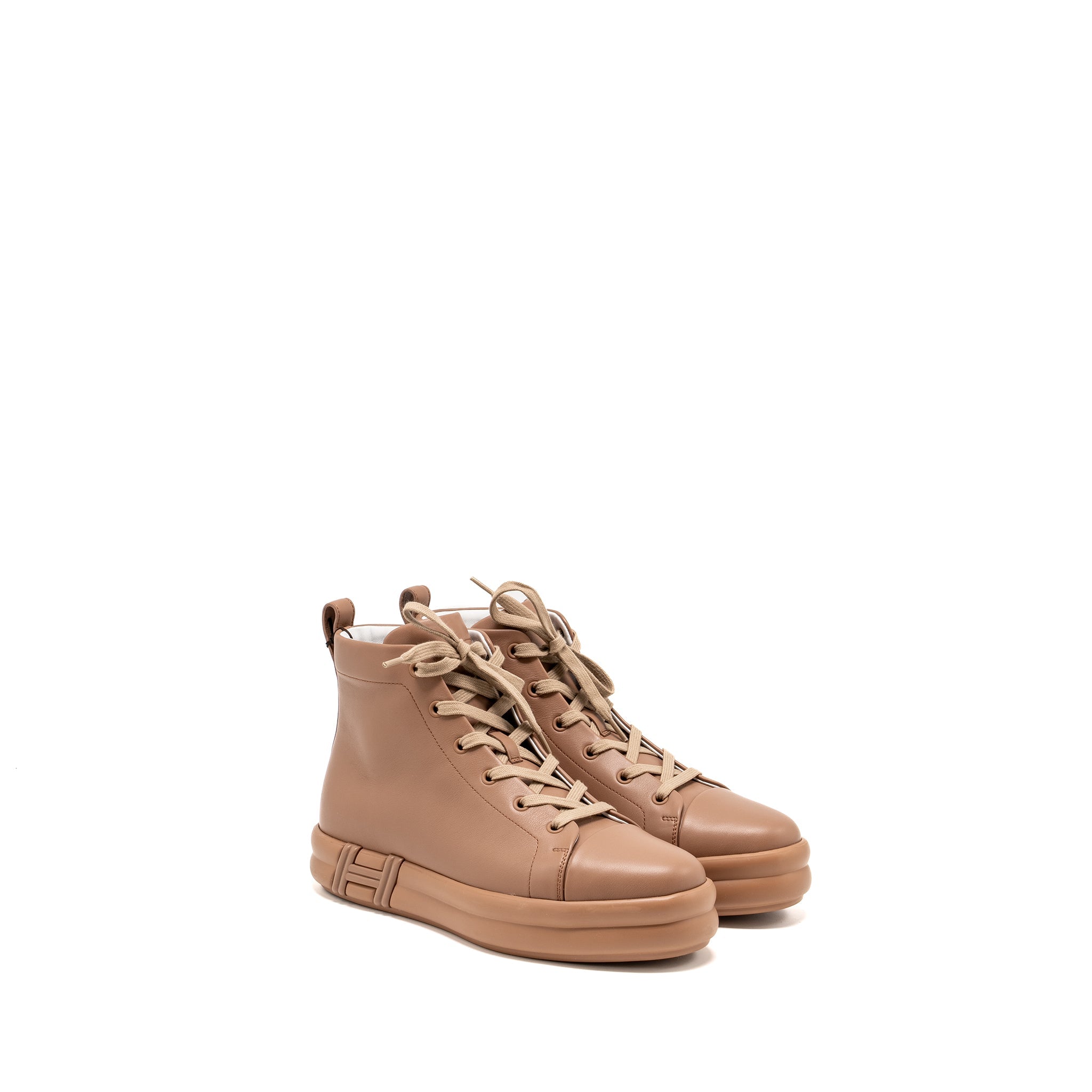 HERMES FEMME HAPPINESS SNEAKER LEATHER ROSE PERLE
