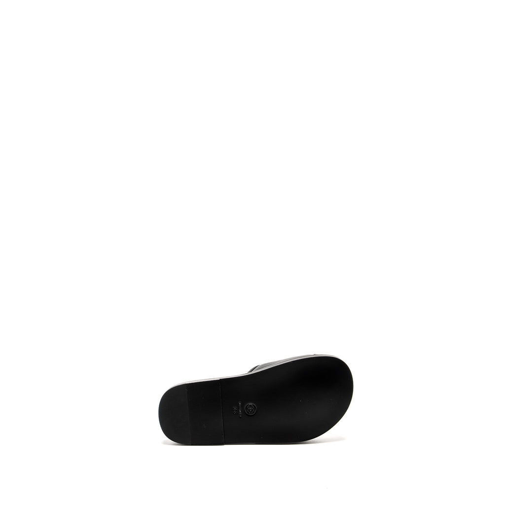 CHANEL LOGO LETTERS SANDALS/MULES LAMBSKIN BLACK/ MULTICOLOUR