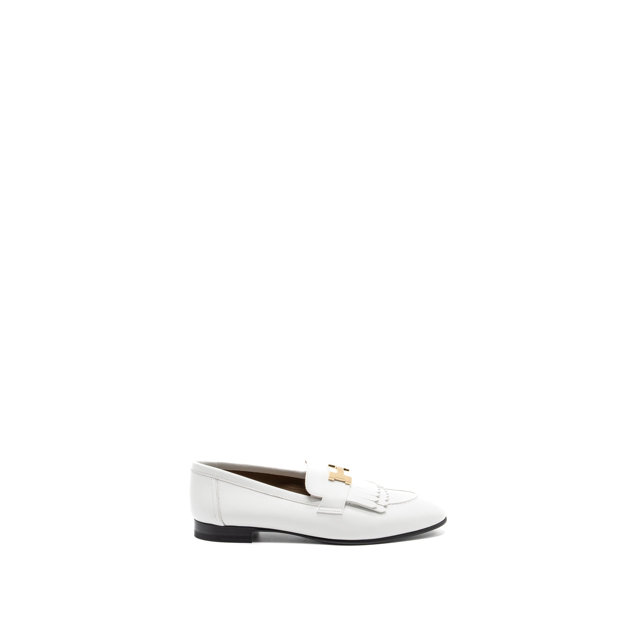 HERMES ROYAL LOAFER CALFSKIN WHITE GHW