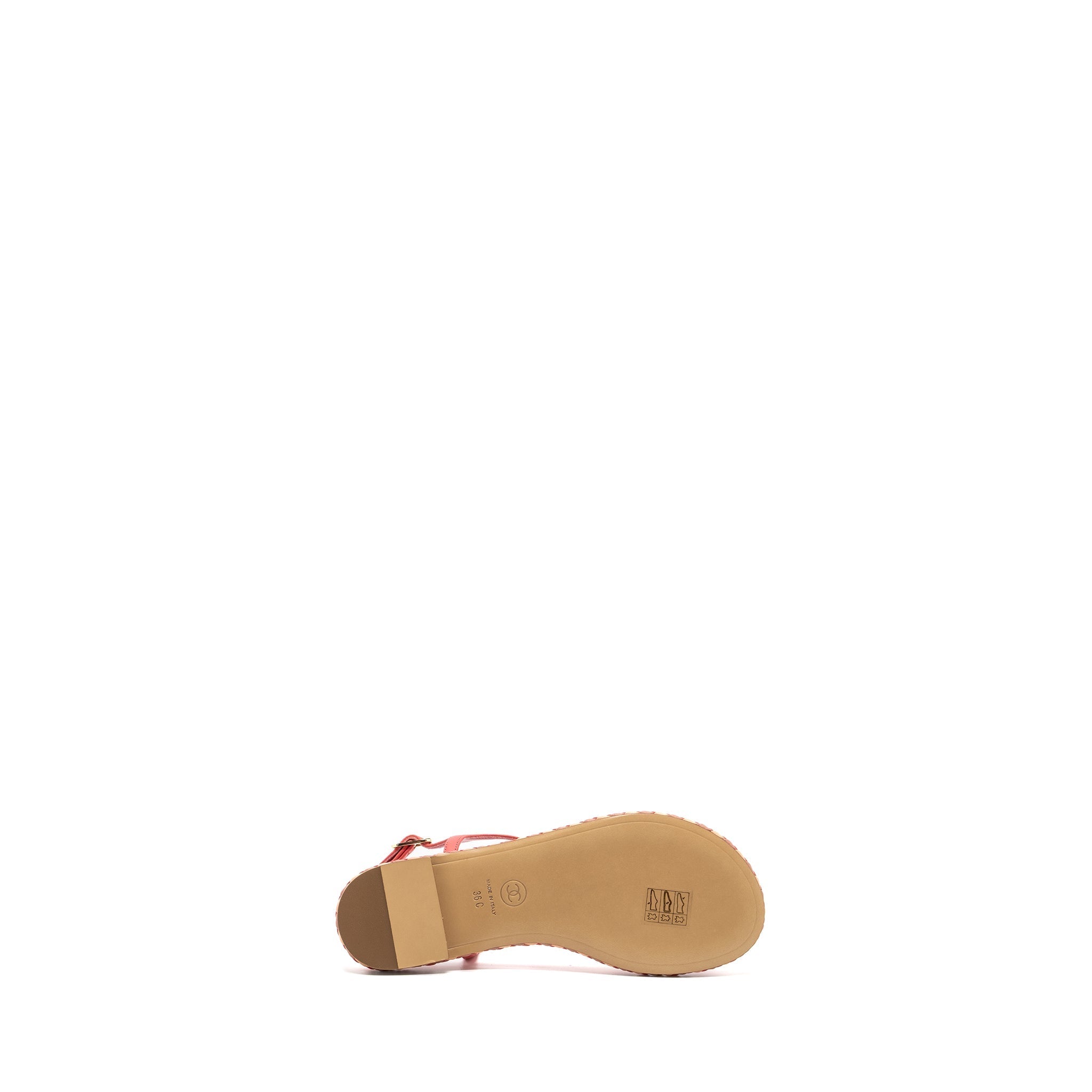 CHANEL LEATHER CHAIN SANDALS PINK/ MULTICOLOUR LGHW